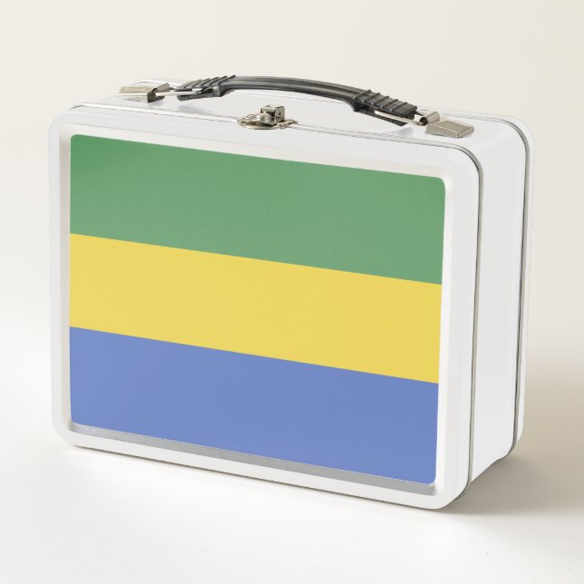 Gabon flag metal lunch box (Front)