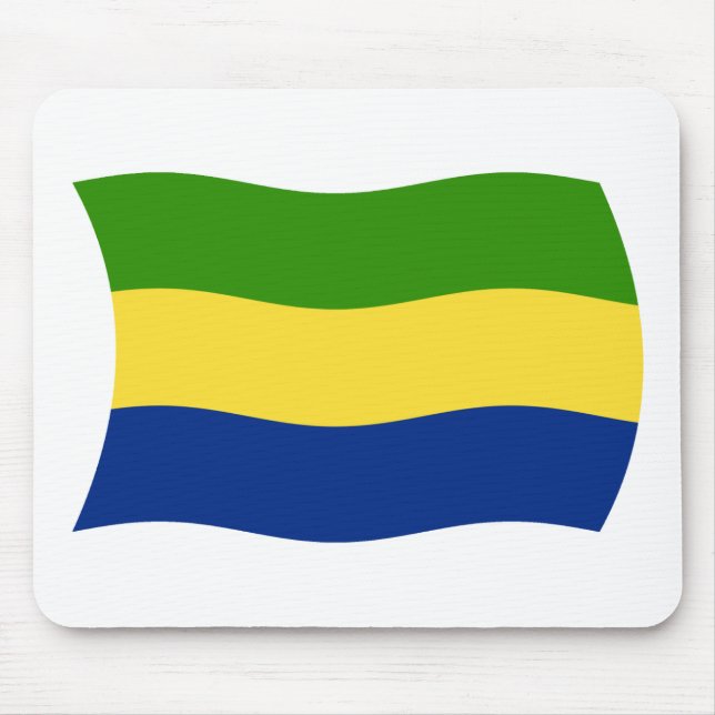 Gabon Flag Mousepad (Front)