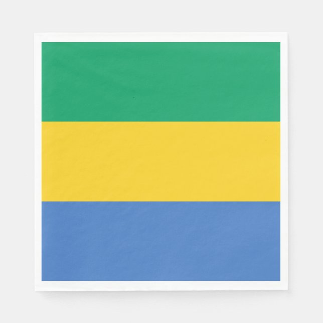 Gabon Flag Napkin (Front)