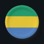 Gabon Flag Paper Plate<br><div class="desc">Patriotic flag of Gabon.</div>