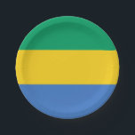Gabon Flag Paper Plate<br><div class="desc">Patriotic flag of Gabon.</div>
