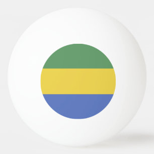 Gabon flag ping pong ball