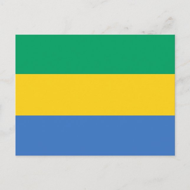Gabon Flag Postcard (Front)