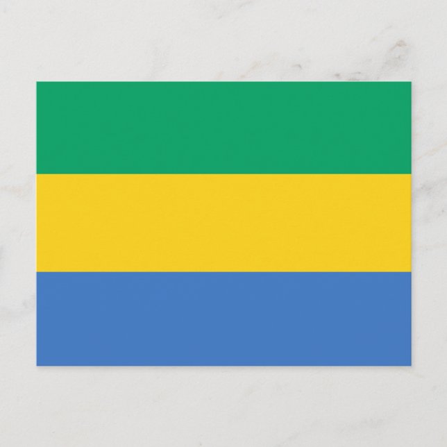 Gabon Flag Postcard (Front)