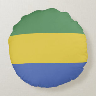 Gabon flag round cushion