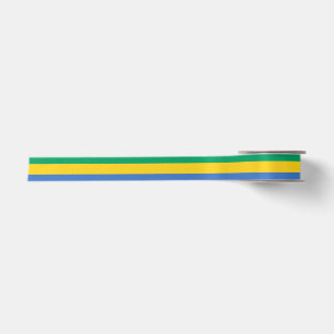 Gabon flag  satin ribbon