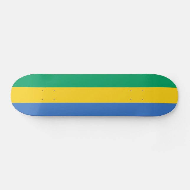 Gabon Flag Skateboard (Horz)