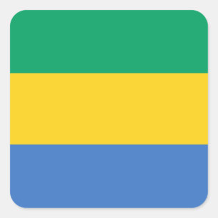 Gabon Flag Square Sticker