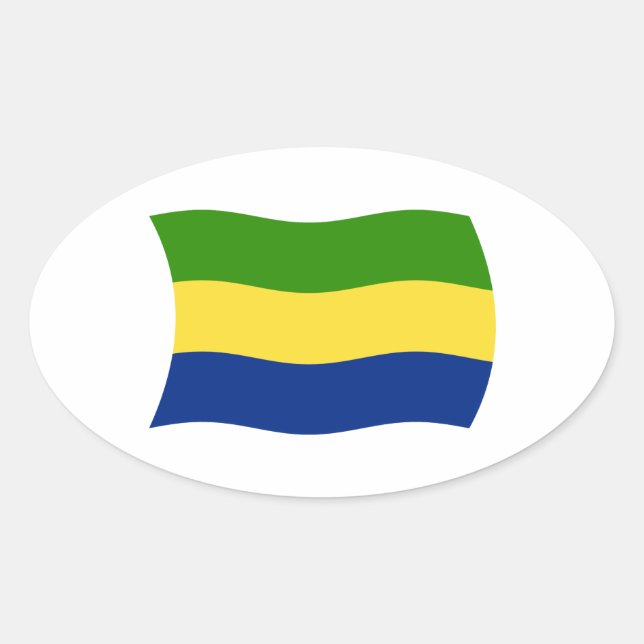 Gabon Flag Sticker (Front)