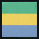 Gabon Flag Stone Coaster<br><div class="desc">Patriotic flag of Gabon.</div>