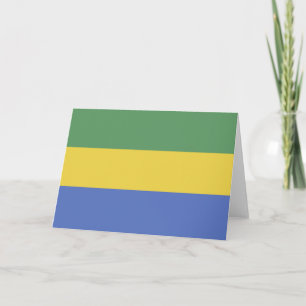 Gabon flag thank you card