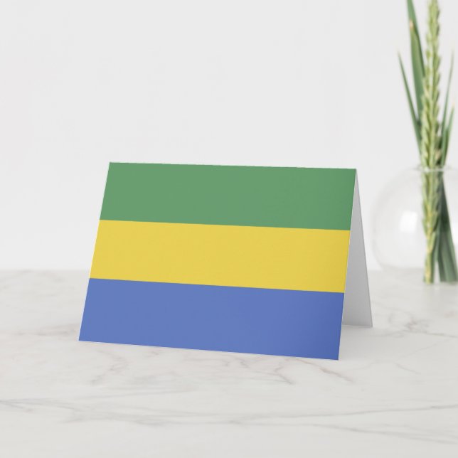 Gabon flag thank you card (Front)