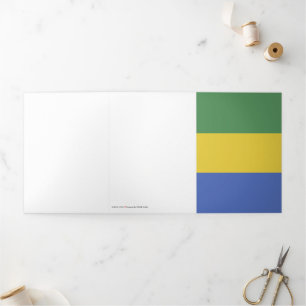 Gabon flag Tri-Fold card