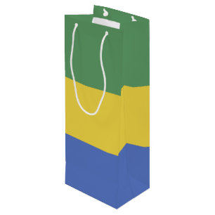 Gabon flag wine gift bag