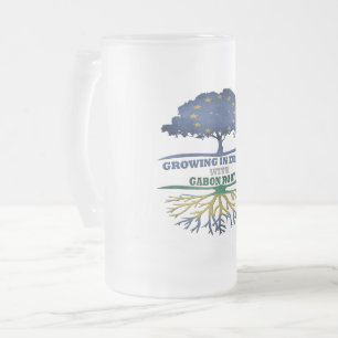 Gabon Frosted Glass Beer Mug
