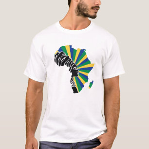 Gabon Gabonese Flag Africa Map Ethnic Heritage Bla T-Shirt