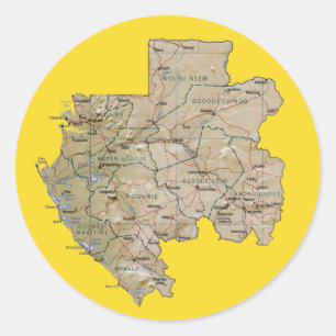 Gabon Map Sticker