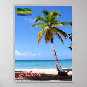 Gabon - Palmier - Poster