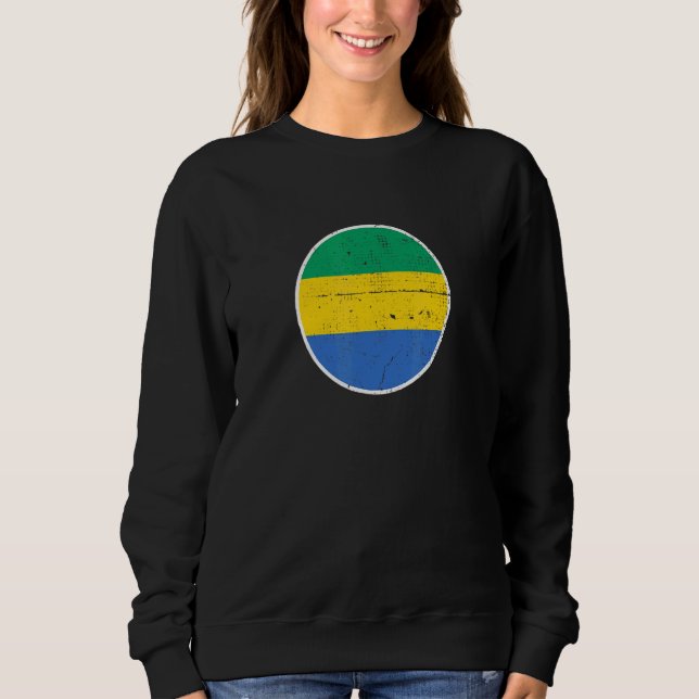 Gabon Proud Gabonese Flag Sweatshirt (Front)