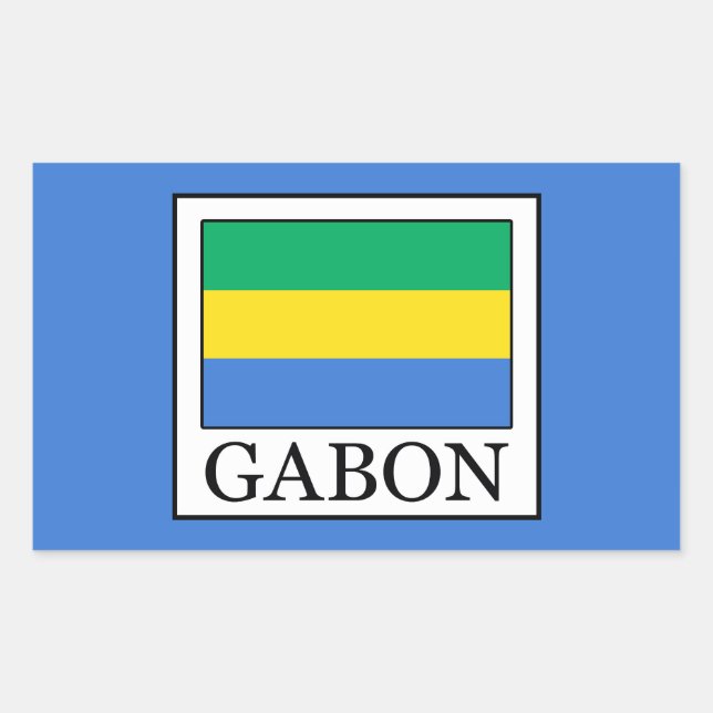 Gabon Rectangular Sticker (Front)