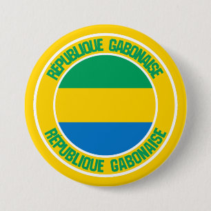 Gabon Round Emblem 7.5 Cm Round Badge