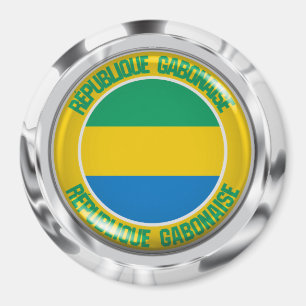 Gabon Round Emblem Magnet