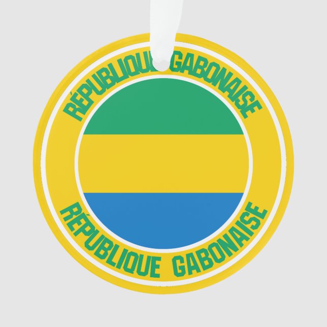 Gabon Round Emblem Ornament (Front)
