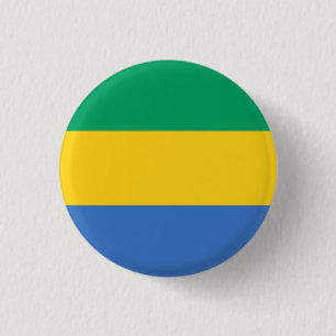 Gabonese Flag, Flag of Gabon 3 Cm Round Badge