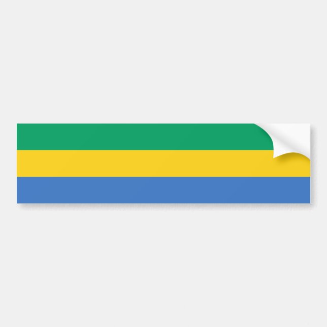 Gabonese Flag (Gabon) Bumper Sticker (Front)