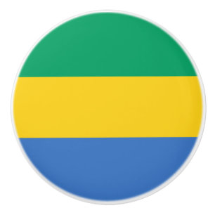 Gabonese Flag (Gabon) Ceramic Knob