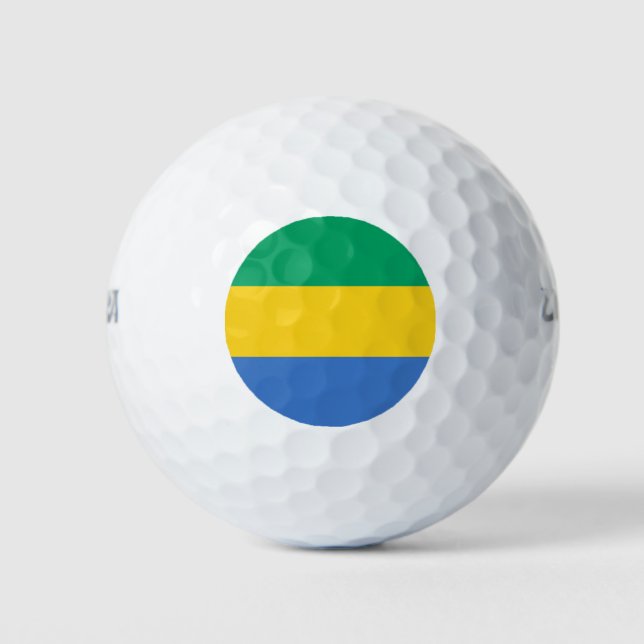 Gabonese Flag (Gabon) Golf Balls (Front)