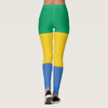 Gabonese Flag (Gabon) Leggings<br><div class="desc">This design features the national flag of Gabon, which is a country on the west coast of Central Africa. Gabon is located on the equator. Gabon is bordered by Equatorial Guinea to the northwest; Cameroon to the north; the Republic of the Congo on the east and south; and the Gulf...</div>