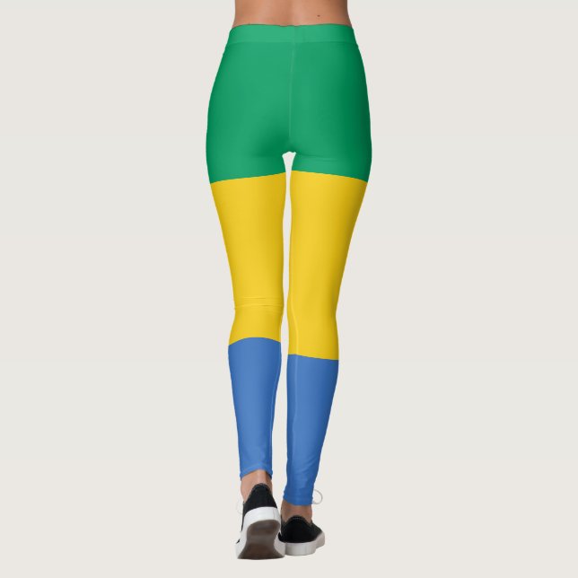 Gabonese Flag (Gabon) Leggings (Back)