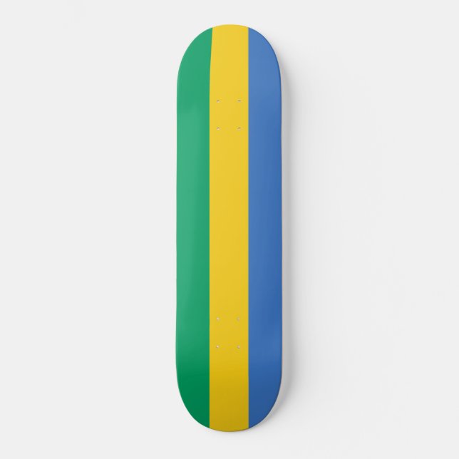 Gabonese Flag (Gabon) Skateboard (Front)