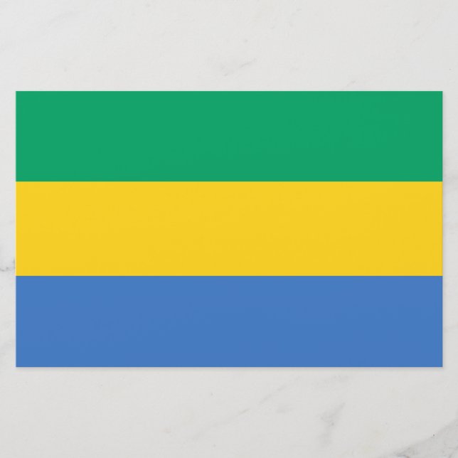 Gabonese Flag (Gabon) Stationery (Front)