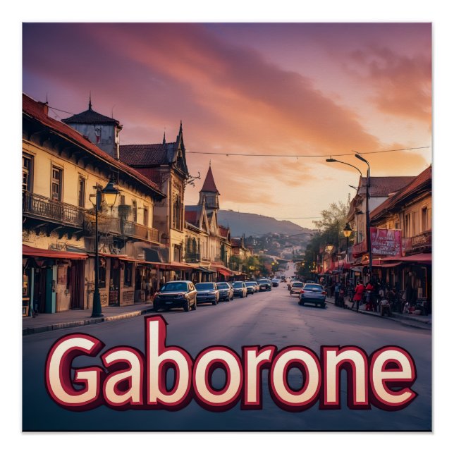 Gaborone Botswana City Pride 📍 Poster (Front)