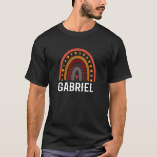 Gabriel Colourful Rainbow men boy baby name idea T-Shirt