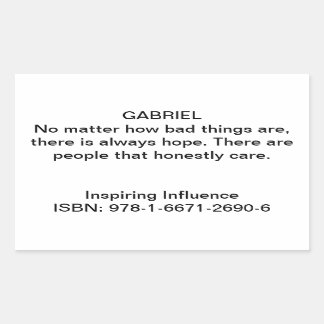 Gabriel Quote in "Inspiring Influence"  Rectangular Sticker