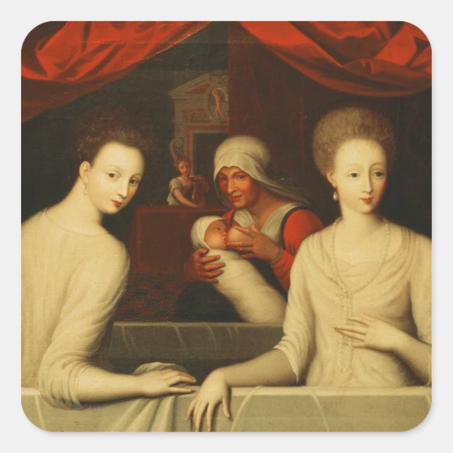 Gabrielle d'Estrees  and her sister Square Sticker (Front)