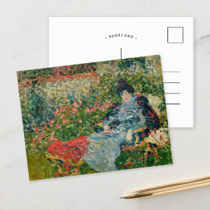 Gabrielle Valtat au Jardin   Louis Valtat Postcard