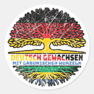 Gabun Gabunisch Deutsch Deutschland Baum Wurzel Classic Round Sticker