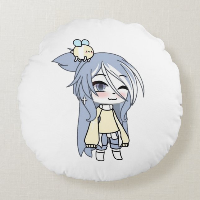 gacha, gachalife, gachaclub, game, anime, cute round cushion (Front)