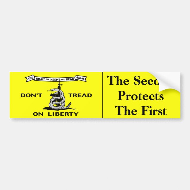 Gadsden flag 2nd Amendment Bumper Sticker (Front)