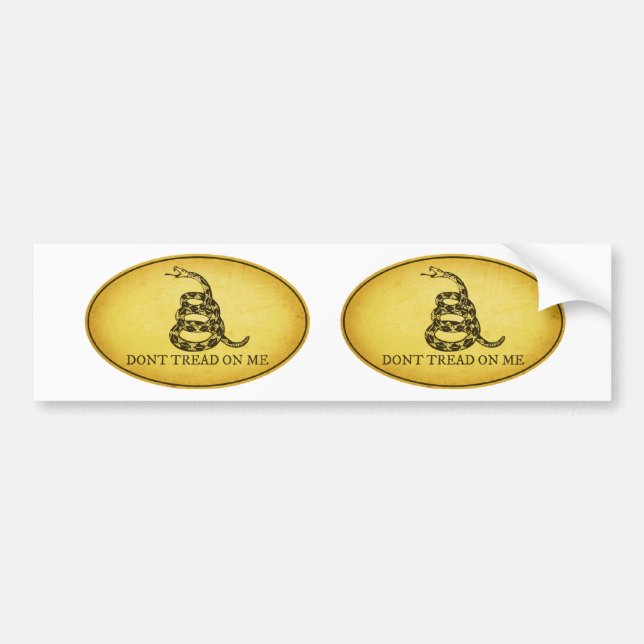Gadsden Flag Bumper Sticker 2 Oval (Front)