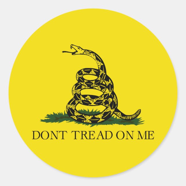Gadsden Flag Classic Round Sticker (Front)