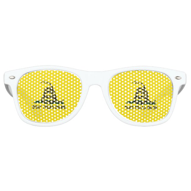 Gadsden Flag Coiled Snake Retro Sunglasses (Front)