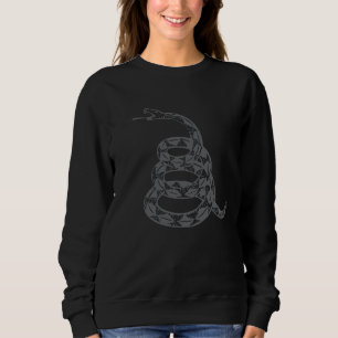 Gadsden Flag Don't Tread on Me Black and White Sweatshirt