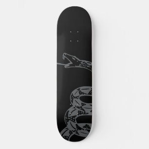 Gadsden Flag Don't Tread on Me Gray Skateboard