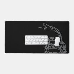 Gadsden Flag Don't Tread on Me Grey Desk Mat