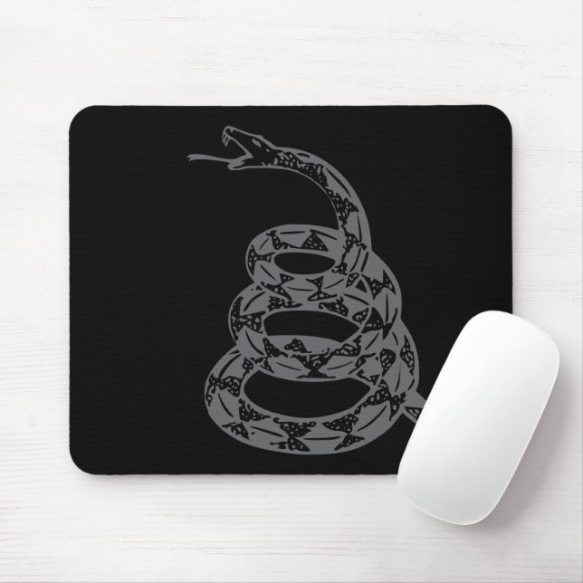 Gadsden Flag Don't Tread on Me Grey Mouse Pad (With Mouse)